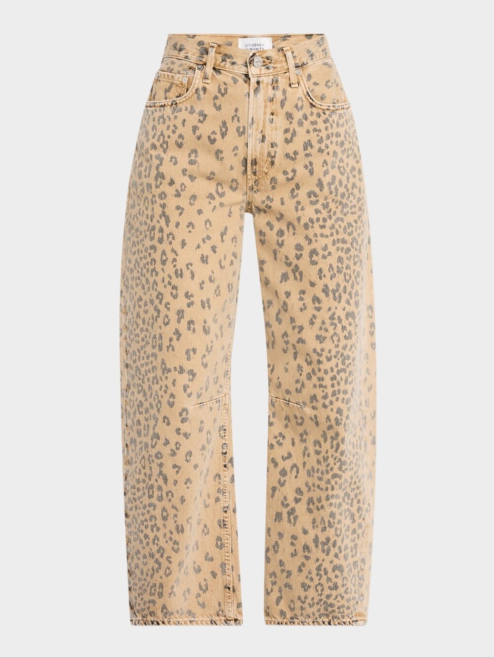 Citizens Of Humanity Miro Cheetah-Print Relaxed Barrel Jeans - Picture 1 of 11